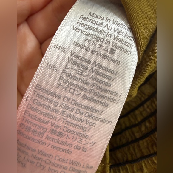 Madewell Mustard Button-Up Women's Blouse - Picture 4 of 6